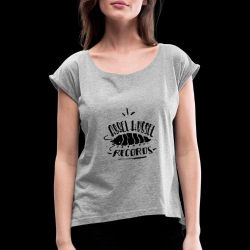 ASSEL HUSSEL DARK - Frauen T-Shirt mit gerollten Ärmeln