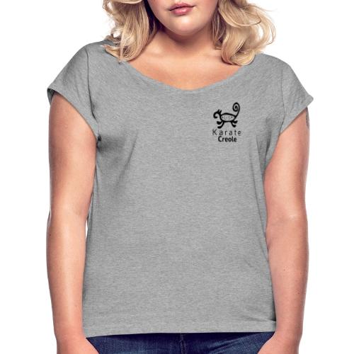 karate Creole con Letras - Camiseta con manga enrollada mujer