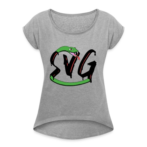Savage Snake - Vrouwen T-shirt met opgerolde mouwen