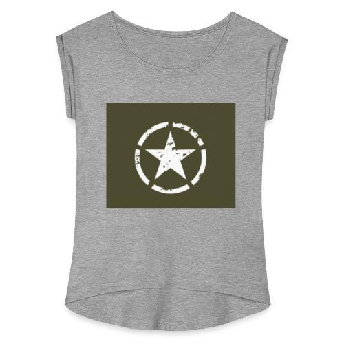 American Military Star - Maglietta da donna con risvolti