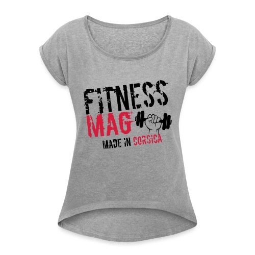 Fitness Mag made in corsica 100% Polyester - T-shirt à manches retroussées Femme