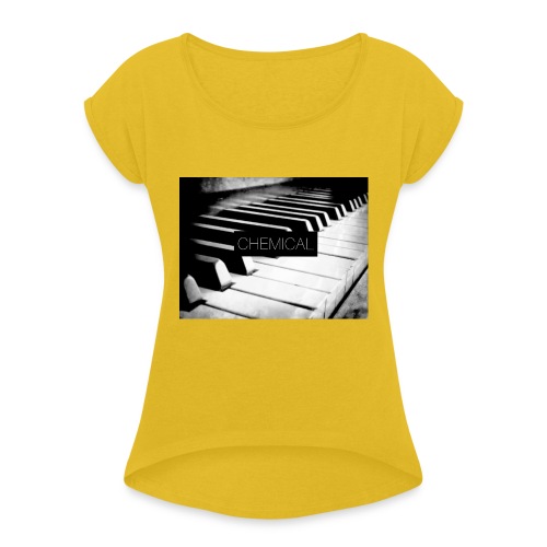 Piano black&White - Maglietta da donna con risvolti