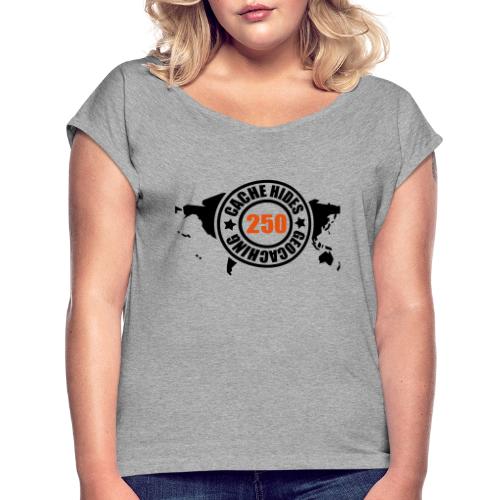 cache hides - 250 - Frauen T-Shirt mit gerollten Ärmeln