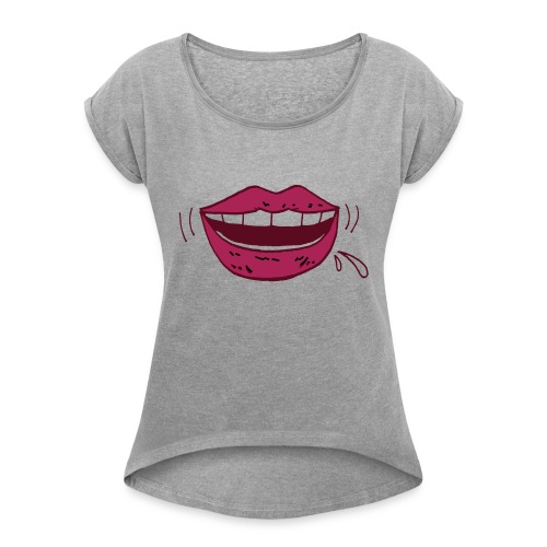 mouth - Camiseta con manga enrollada mujer