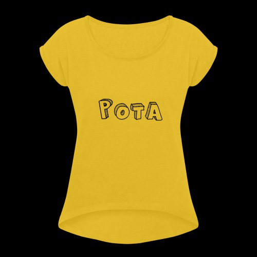 pota1 - Maglietta da donna con risvolti