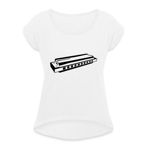 Harmonica - Women's T-Shirt with rolled up sleeves