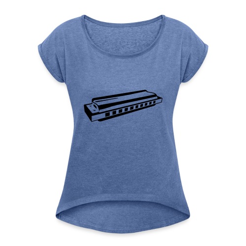Harmonica - Women's T-Shirt with rolled up sleeves