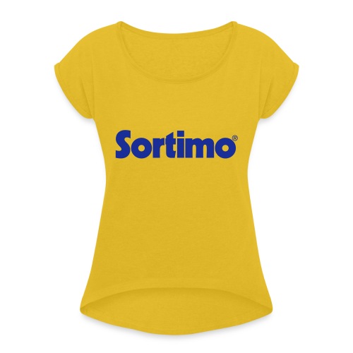 Sortimo - T-shirt med upprullade ärmar dam