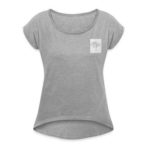 Wanderlust - Vrouwen T-shirt met opgerolde mouwen