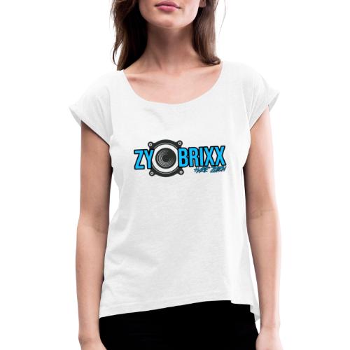 Zybrixx HZ Logo - Frauen T-Shirt mit gerollten Ärmeln