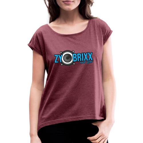 Zybrixx HZ Logo - Frauen T-Shirt mit gerollten Ärmeln