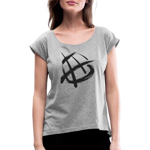 AntideMOKr.at - A II - Frauen T-Shirt mit gerollten Ärmeln