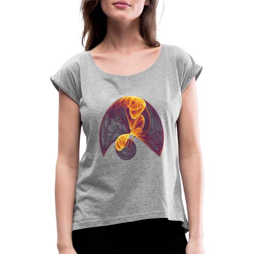 Fallschirm im Inferno - Frauen T-Shirt mit gerollten Ärmeln