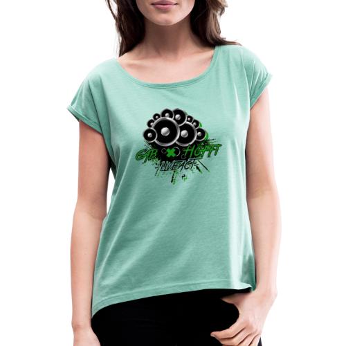 cab & Hoffi -liveact- - Frauen T-Shirt mit gerollten Ärmeln
