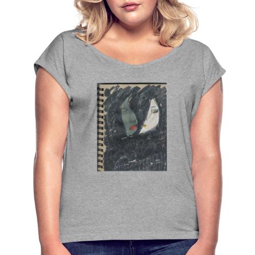 La noche - Camiseta con manga enrollada mujer