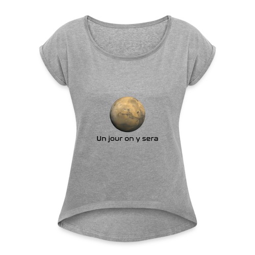 Mars - T-shirt à manches retroussées Femme
