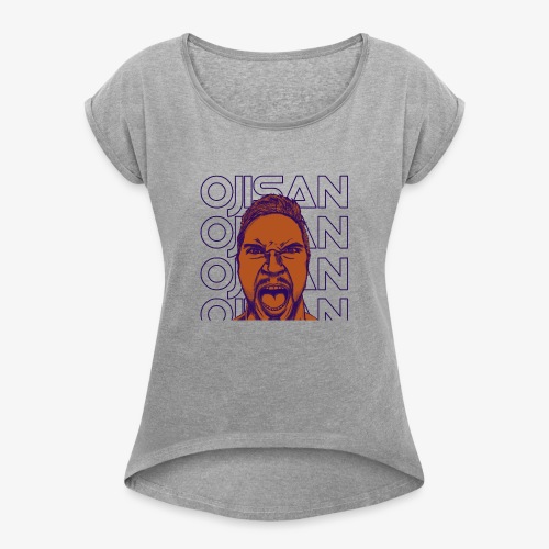 OjiModern - T-shirt med upprullade ärmar dam