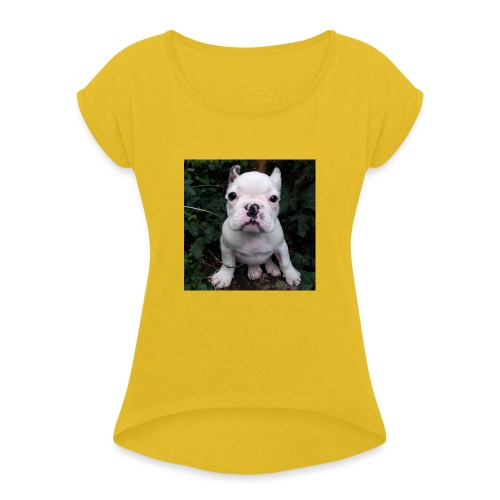 Billy Puppy 2 - Vrouwen T-shirt met opgerolde mouwen