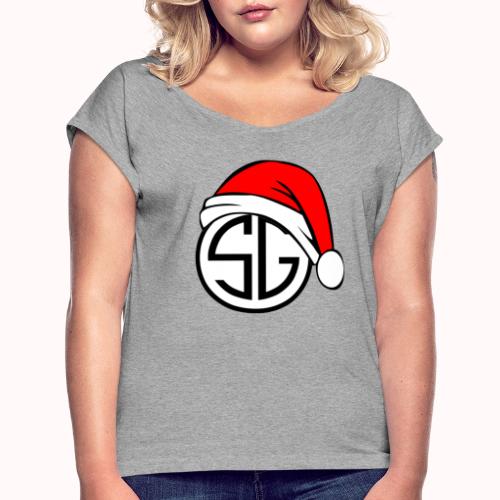 SemGamer Kerst Merch - Vrouwen T-shirt met opgerolde mouwen