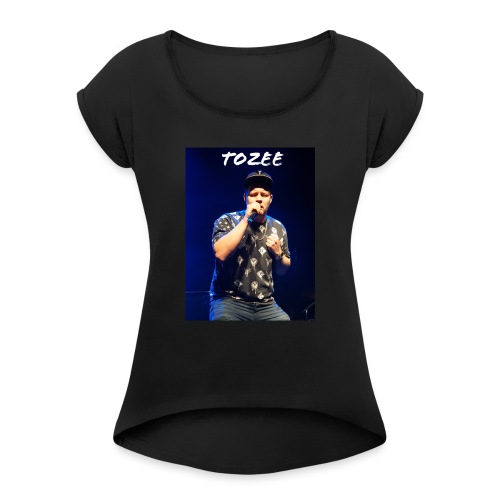 Tozee Live 1 - Frauen T-Shirt mit gerollten Ärmeln