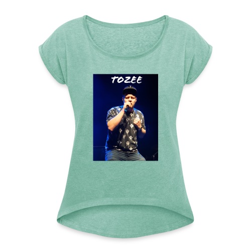 Tozee Live 1 - Frauen T-Shirt mit gerollten Ärmeln