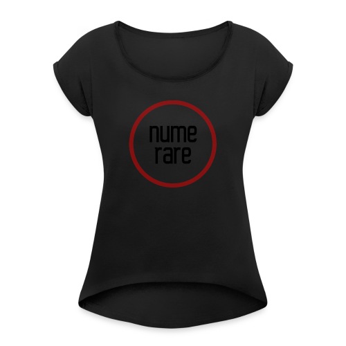numerare - Naisten T-paita, jossa rullatut hihat