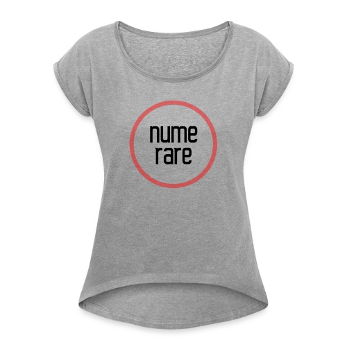 numerare - Naisten T-paita, jossa rullatut hihat