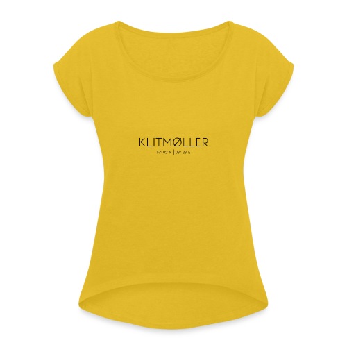 Klitmøller, Klitmöller, Dänemark, Nordsee - Frauen T-Shirt mit gerollten Ärmeln