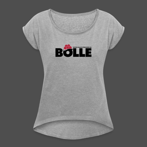 Bölleijijiji - Frauen T-Shirt mit gerollten Ärmeln