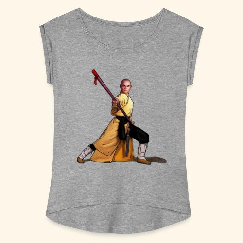 Shaolin kriger munk - Dame T-shirt med rulleærmer