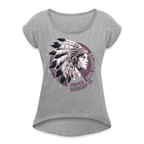 Ladies Gear [Reverse Design] - Frauen T-Shirt mit gerollten Ärmeln