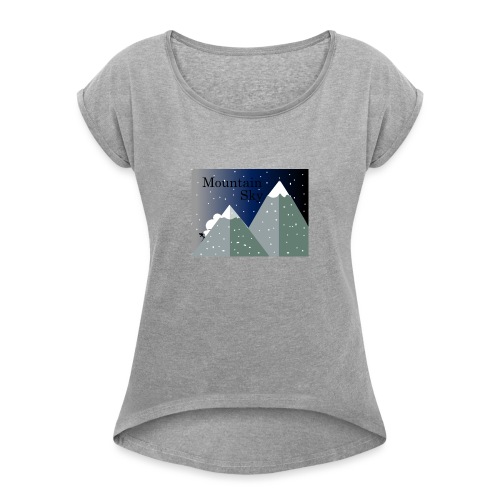 Mountain Sky \Sky Montaña - Camiseta con manga enrollada mujer