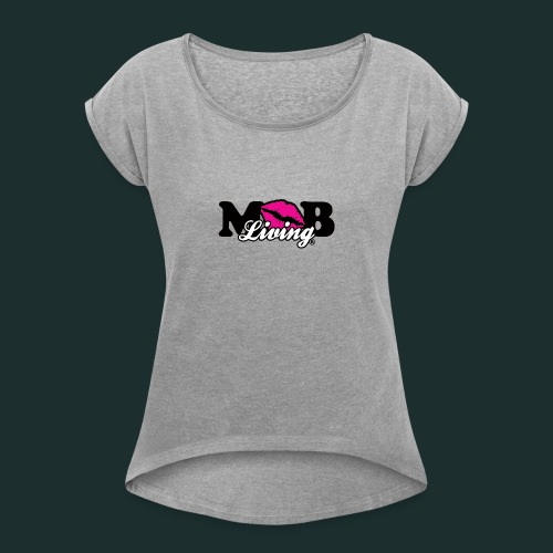 mob-gif - Vrouwen T-shirt met opgerolde mouwen