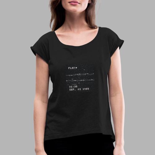 NX SURRXNDXR LOGO - Vrouwen T-shirt met opgerolde mouwen