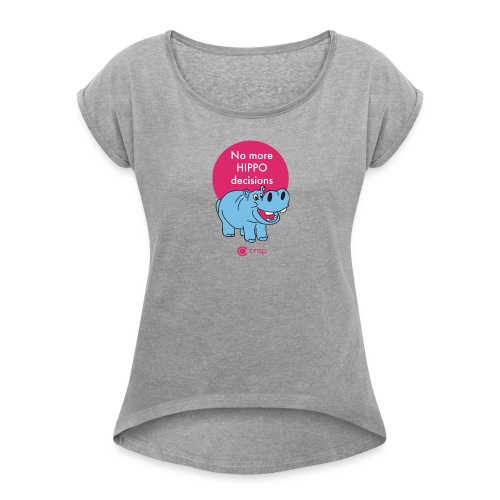 hippo - T-shirt med upprullade ärmar dam
