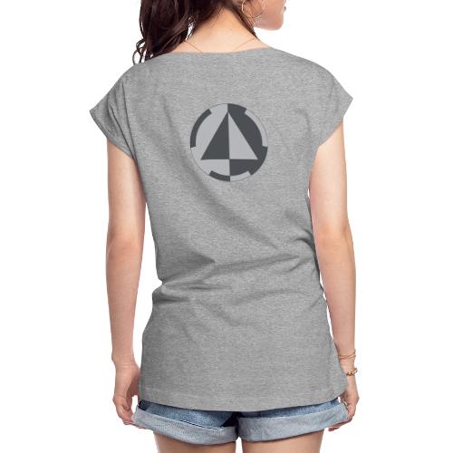 Previval Logo - Frauen T-Shirt mit gerollten Ärmeln