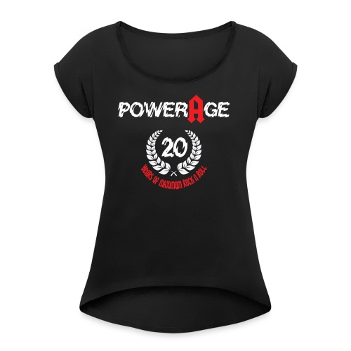 Powerage 20th Aniversary - Frauen T-Shirt mit gerollten Ärmeln