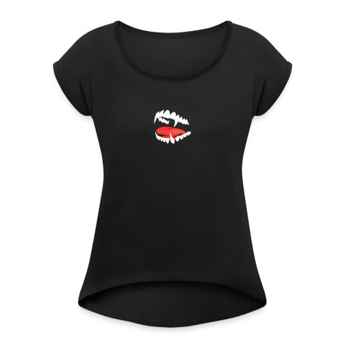 FANGS - Women's T-Shirt with rolled up sleeves