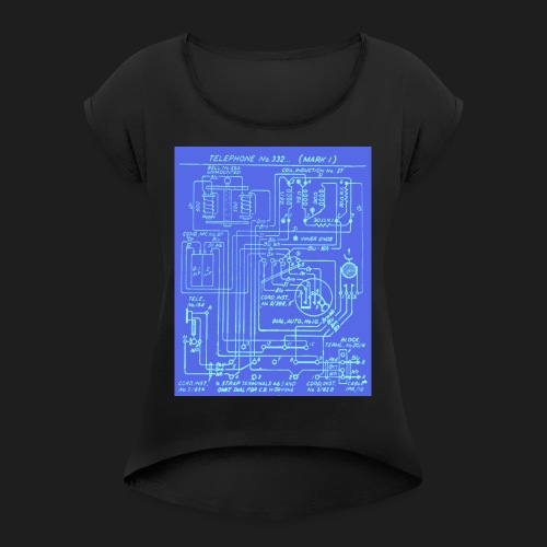 Telephone Circuit - Women's T-Shirt with rolled up sleeves
