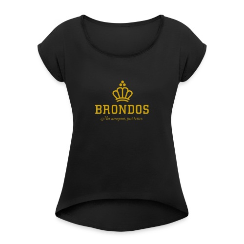 Brondos - Naisten T-paita, jossa rullatut hihat