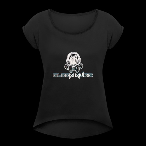 GLOOM MUSIC LOGO 3D - Women's T-Shirt with rolled up sleeves
