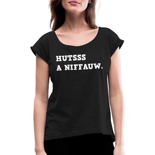 HUTS - Vrouwen T-shirt met opgerolde mouwen