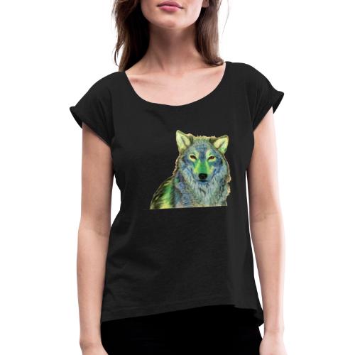 The Wolf - Frauen T-Shirt mit gerollten Ärmeln