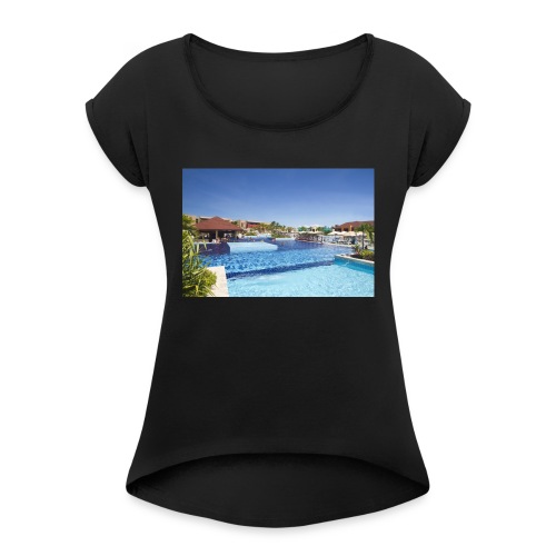 splendide piscine - T-shirt à manches retroussées Femme