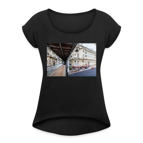 paris - T-shirt à manches retroussées Femme