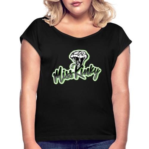 Logo Miss Kinky vert - T-shirt à manches retroussées Femme
