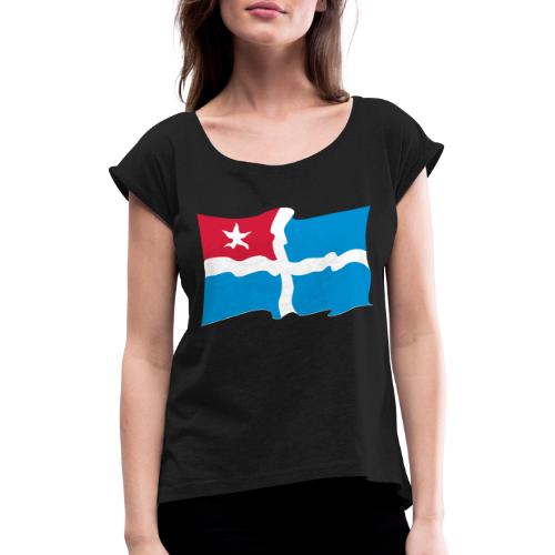 kreta - Frauen T-Shirt mit gerollten Ärmeln