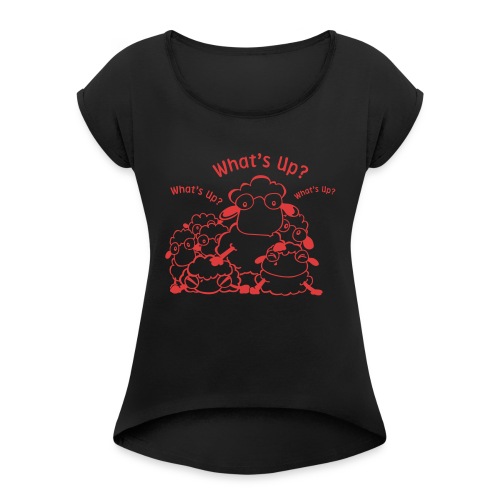 yendasheeps - Vrouwen T-shirt met opgerolde mouwen