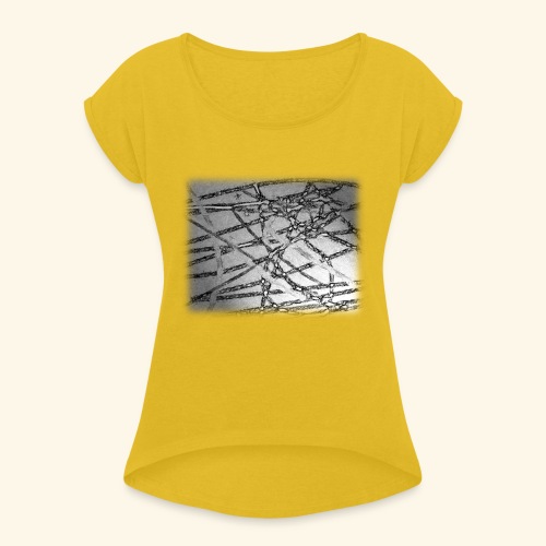 Muster15.png - Frauen T-Shirt mit gerollten Ärmeln