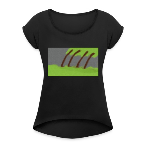 Storm in the Wind - Vrouwen T-shirt met opgerolde mouwen